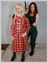  Prudence puts some classic rainwear to the custard pie test! featuring Prudence, the Houskeeper,  