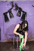 Yoga Suit Gunge Fest view details of set gm-2g027, Honeysuckle fills her spandex Yoga suit with green and purple gunge!