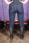 Jeans girls play cards