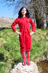 Maude Red Boilersuit Buckets