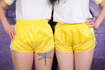 Yellow Shiny Shorts Mayhem