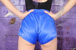 Shiny shorts & swimsuit!